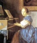 Lady Seated at a Virginal (detail)